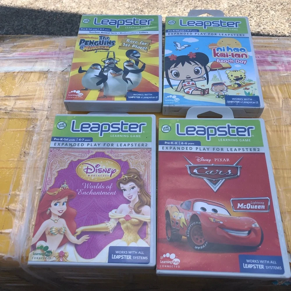Leapster Learning Game Cartridges - Disney & More (Set of 4)